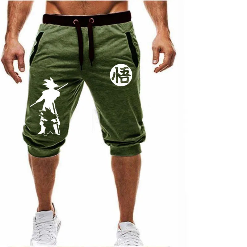 brand new Mens gym shorts Run jogging sports Fitness bodybuilding Sweatpants male workout training Brand Knee Length short pant