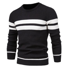 New Autumn Pullover Men's Sweater O-neck Patchwork Long Sleeve Warm Slim Sweaters Men Casual Fashion Sweater Men Clothing