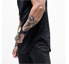 Mens Running T Shirt Sportswear Fitness Sport T Shirt Slim fit Gym Tshirt Bodybuilding Shirt Men Cotton Patchwork Mesh Rashgard