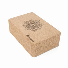 2 Pcs Natural Cork Yoga Brick Eco-Fridenly High Density Non-slip Dance Pilates Leg Pressing Exercise Yoga Block Yoga Equipments