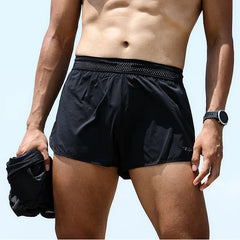 U18169  Professional Marathon Shorts Men's Running Shorts 2 in1 Quick Dry Breathable Running Workout Light  Gym Training Short