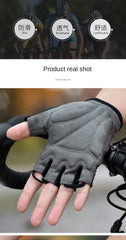 Half Finger Cycling Gloves for Men and Women Running Fitness Gym Anti-Slip Breathable Riding Motorcycle Bicycle Gloves