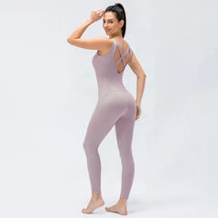 SOISOU All-in-one Yoga Set Sport Suits Women's Tracksuit Sportswear Elasticity Fitness Workout Training Dance Clothing Gym