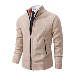 Vintage Knitted Cardigan Jackets for Men Winter Casual Long Sleeve Turn-down Collar Sweater Coats Autumn Fashion Outerwear