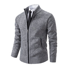 Vintage Knitted Cardigan Jackets for Men Winter Casual Long Sleeve Turn-down Collar Sweater Coats Autumn Fashion Outerwear