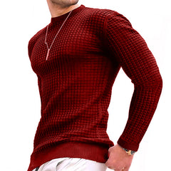 Sweatwear Men's Casual Long Sleeve Basic Knitted Sweater Pullover Male Round Collar Autumn Winter Tops Sweatshirts T-shirt