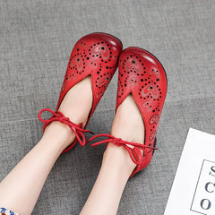 Summer Women's Leather Flat Shoes