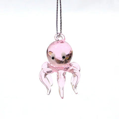 Cute Tiny Octopus Murano Glass Charm Pendant Aquarium Decor Marine Animal Statue Ornaments Female DIY Jewelry Making Accessories