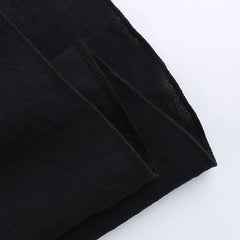 2024 Aesthetic Ruffle Y2k Sexy High Low Black Skirt Harajuku Retro Gothic Vintage lrregular long Rock Skirt Streetwear