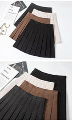 Pleated Skirt Winter School Clothes Y2k Grey Falda Short De Mujer High Waisted Korean Fall Skort Black Mini Skirts For Women