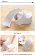 1pc Bathroom Waterproof Wall Stickers Sealing Tapes PVC Adhesive Sealing Strips Sink Edge Tape Kitchen Bathroom Accessories