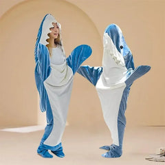 Shark Blanket Hoodie Shark Onesis for Adults and Children Wearable Hoodie Blanket Warm and Comfortable Blanket Cozy Sleeping Bag