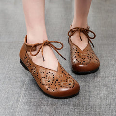 Summer Women's Leather Flat Shoes