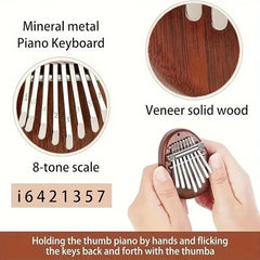 8 Key Mini Wooden Kalimba High Quality Exquisite Finger Thumb Piano Marimba Musical Good Accessory Pendant Gift