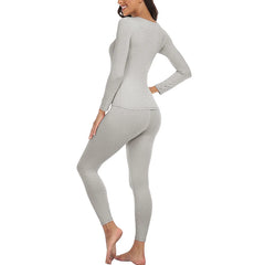 Long Johns Thermal Underwear Sets Winter Women Clothes Warm Lingerie Long-Sleeved Trousers 2 Pieces Seamless Thermal Pants