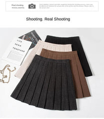 Pleated Skirt Winter School Clothes Y2k Grey Falda Short De Mujer High Waisted Korean Fall Skort Black Mini Skirts For Women