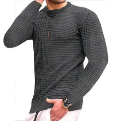 Sweatwear Men's Casual Long Sleeve Basic Knitted Sweater Pullover Male Round Collar Autumn Winter Tops Sweatshirts T-shirt