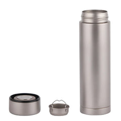 Titanium Vacuum Thermos Bottle Thermal Water Bottle Good Insulation Properties Insulation Cup Vacuum Flask Mug with Tea Infuser