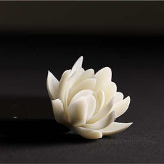 New 1PC Ceramic White Lotus Incense Burner Sandal Wood Incense Burner Ornaments Home Incense Stick Holder Aromatherapy