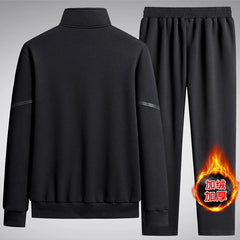 7XL 8XL Big Size Sport Suits Men Sportswear Sets Warm Gym Clothes Fleece Fabric Male Winter Tracksuit Running Jogging Suit