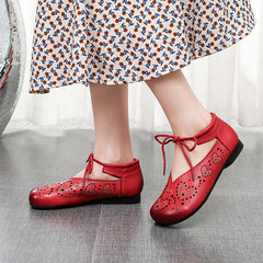 Summer Women's Leather Flat Shoes