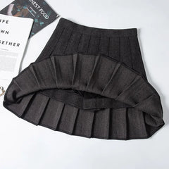 Pleated Skirt Winter School Clothes Y2k Grey Falda Short De Mujer High Waisted Korean Fall Skort Black Mini Skirts For Women