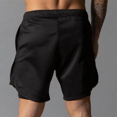 20232 In 1 Double Layer Shorts Men Gym Fitness Workout Bermuda Run Sports Quick Dry Male Short Shorts Summer Casual Beach Pants