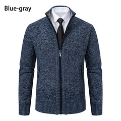 Vintage Knitted Cardigan Jackets for Men Winter Casual Long Sleeve Turn-down Collar Sweater Coats Autumn Fashion Outerwear