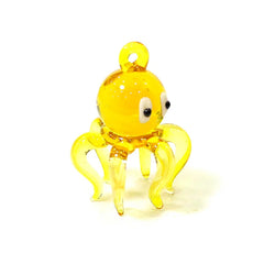 Cute Tiny Octopus Murano Glass Charm Pendant Aquarium Decor Marine Animal Statue Ornaments Female DIY Jewelry Making Accessories