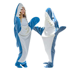 Shark Blanket Hoodie Shark Onesis for Adults and Children Wearable Hoodie Blanket Warm and Comfortable Blanket Cozy Sleeping Bag