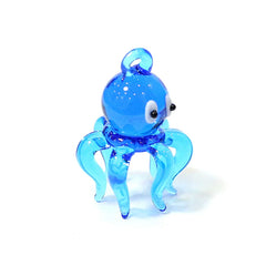 Cute Tiny Octopus Murano Glass Charm Pendant Aquarium Decor Marine Animal Statue Ornaments Female DIY Jewelry Making Accessories