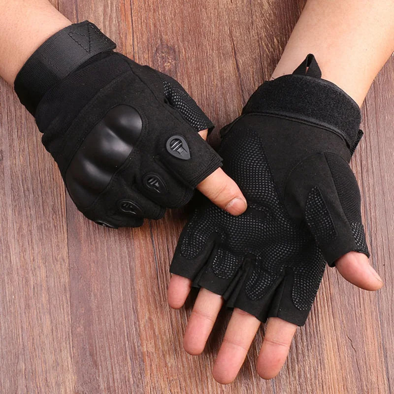 Half-Finger Riding Gloves Men's Gloves Outdoor Riding Mountaineering Non-slip Sports Hunting Locomotive Riding Fitness Gloves