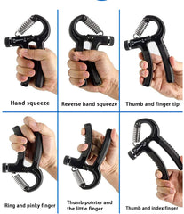 Hand Grip Strength Power Trainer Gripper Strengthener Adjustable Gym Exerciser