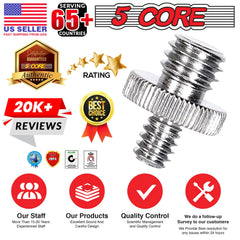 5 Core 1/4 Male to 3/8 Inch Male Threaded Camera Tripod Screw Adapter Mount Screws Accessories