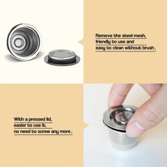 Stainless Steel Refillable Coffee Capsule and Accessories