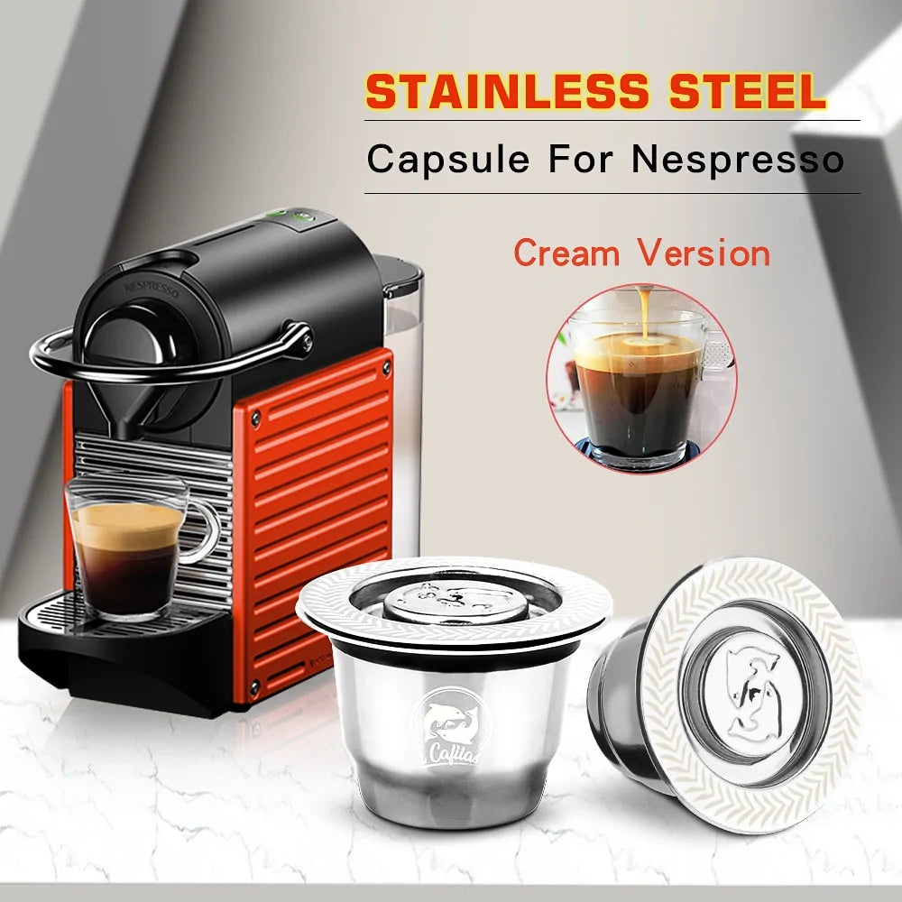 Stainless Steel Refillable Coffee Capsule and Accessories