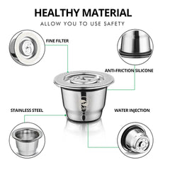 Stainless Steel Refillable Coffee Capsule and Accessories